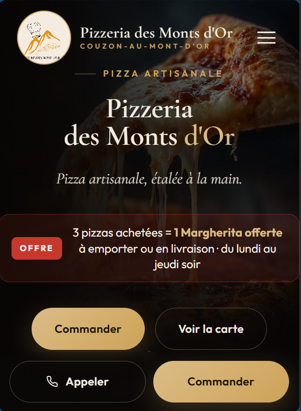 Site Pizzeria des Monts d'Or