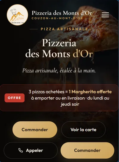 Site Pizzeria des Monts d'Or