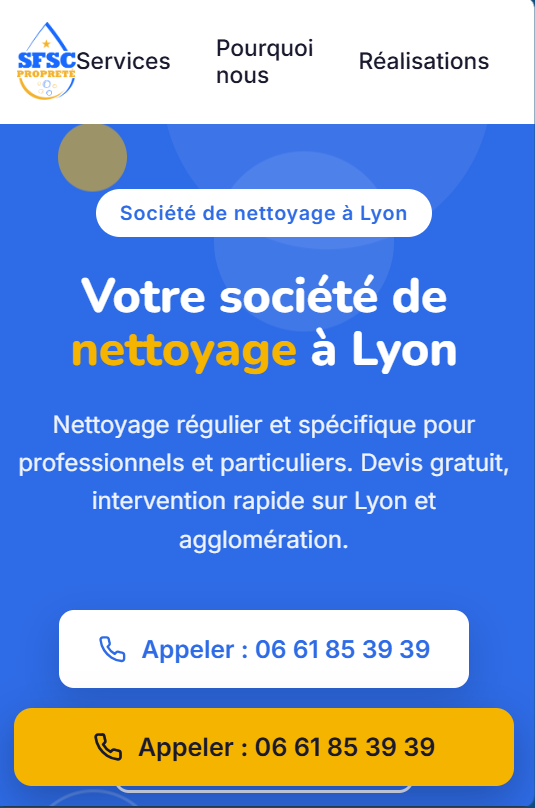 Site SFSC Propreté